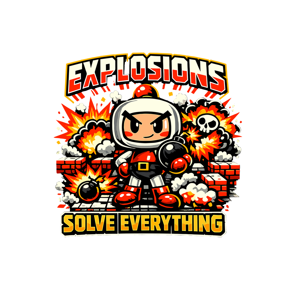 Explosions Solve Everything - Bomberman (Unisex Classic T-shirt)