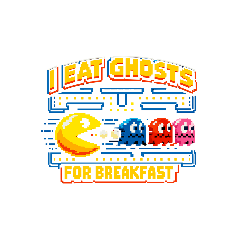 I Eat Ghosts for Breakfast - Pac-Man (Unisex Classic T-shirt)