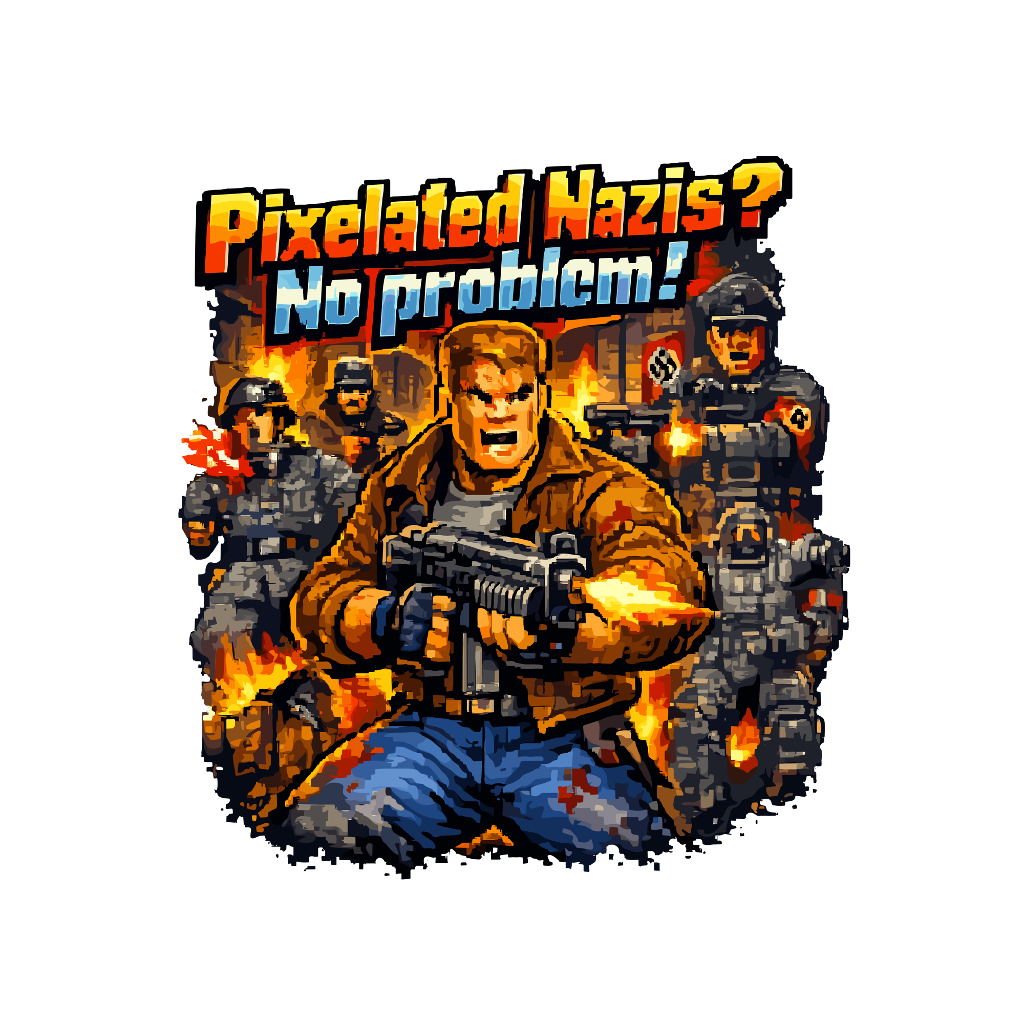 Pixelated Nazis? No Problem! - Wolfenstein 3D (Unisex Classic T-shirt)